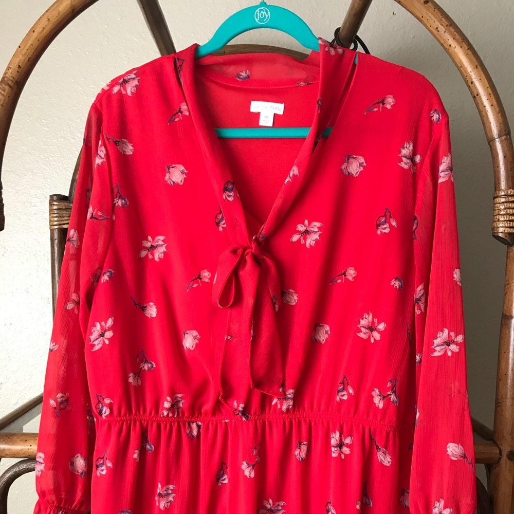 Red Floral Dress
